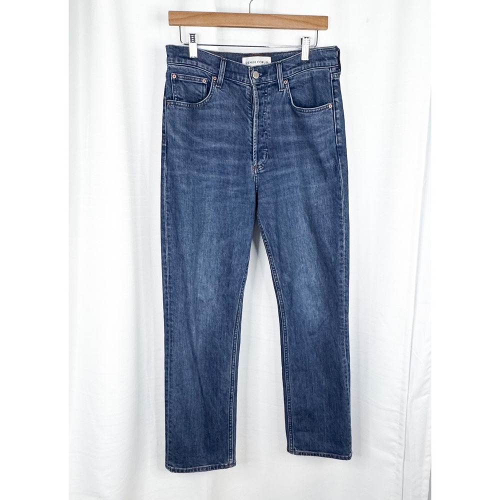 Aritzia Denim Forum The Arlo High Rise Straight Jeans Size 30 28L Blue